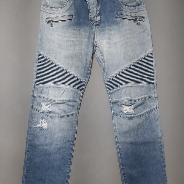 [32] 발망 그라데이션 워싱 디스 바이커진 청바지