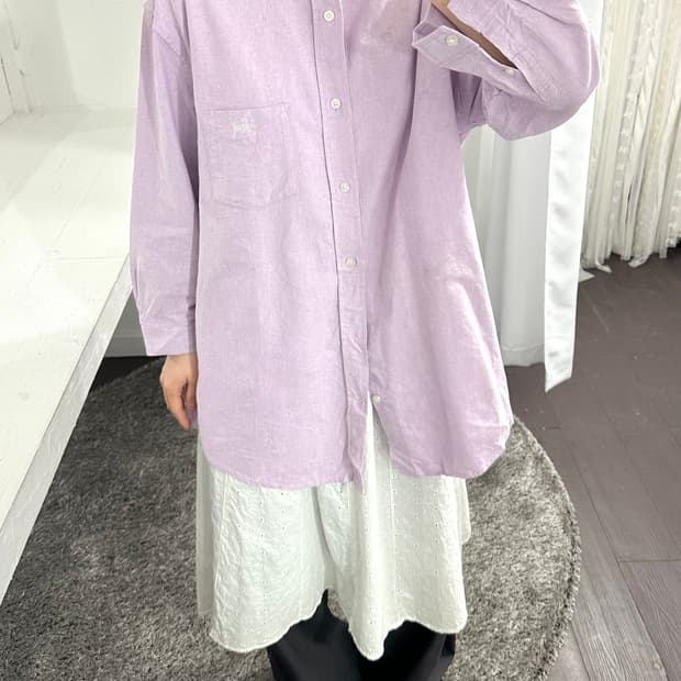 stussy soft purple shirt