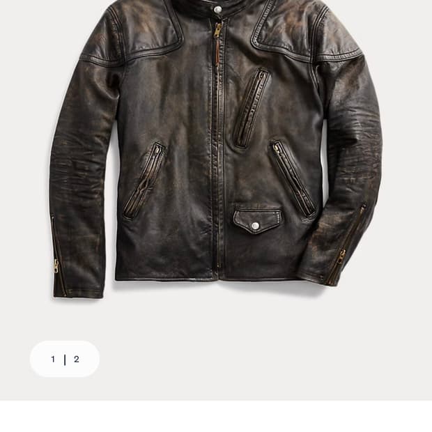 RRL 슬림핏 모토 자켓