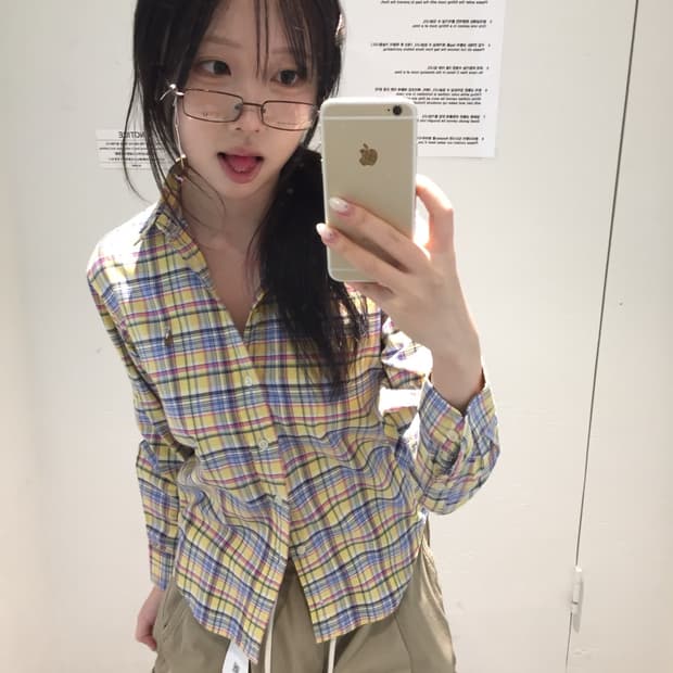 폴로 솜사탕 체크 셔츠 