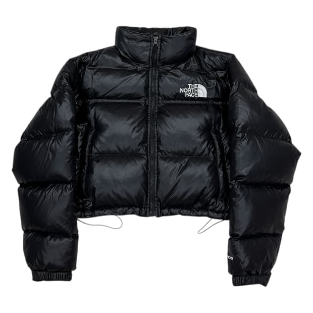 노스페이스 우먼 해외판 크롭 눕시700 숏패딩 자켓 블랙 M