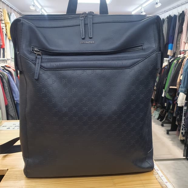 정품 빈폴(BEANPOLE) 남성 스퀘어 가죽 백팩 / 노트북 비즈니스 