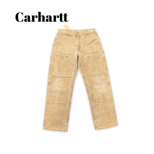 (30)칼하트 베이지 더블니 워크 팬츠