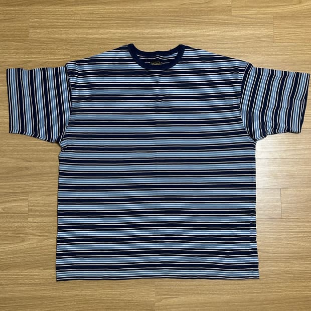 듀테로 Leo VTG Striped SS Tee Navy XL