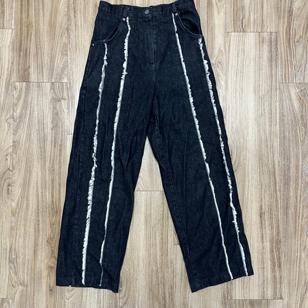 절개라인 흑청바지 27