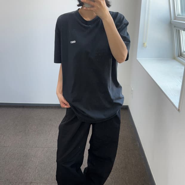 Obey 오베이 백 로고 블랙 반팔