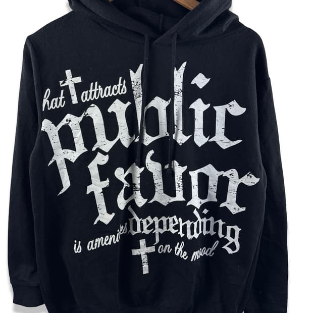 JPN 레터링 크로스 프린팅 후드티2181