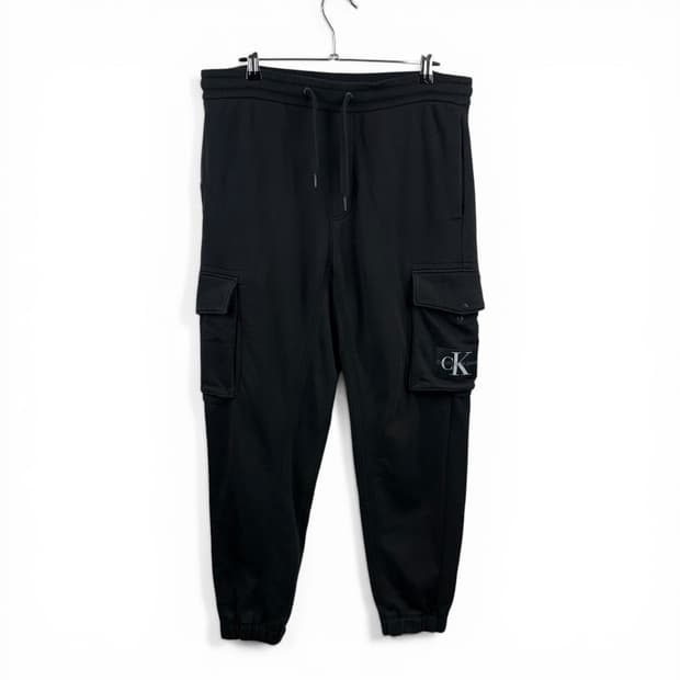 (S) 켈빈클라인 카고 스웻 조거 팬츠 블랙