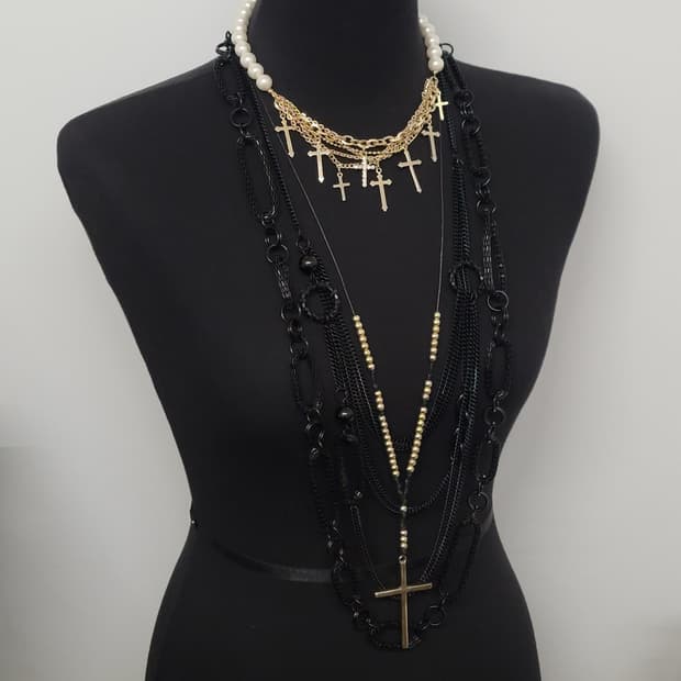 cross necklace set