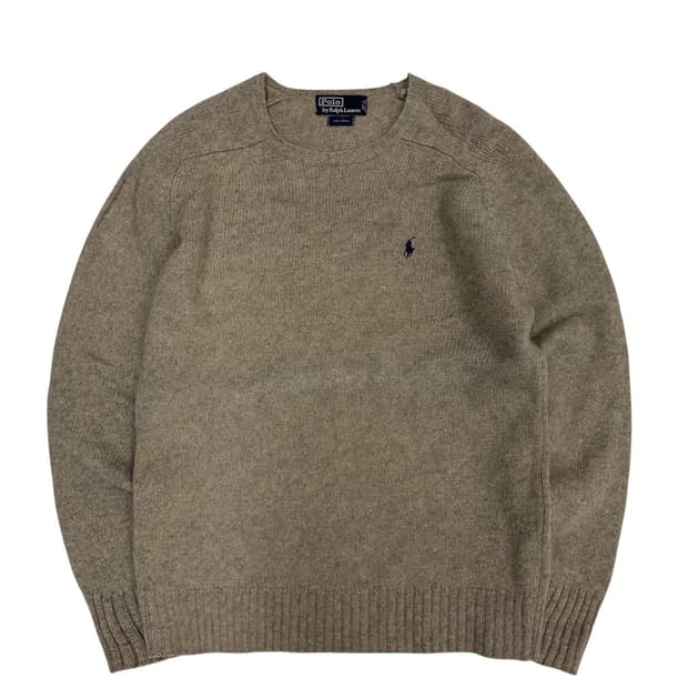 90s 폴로 울 니트 베이지 (M)