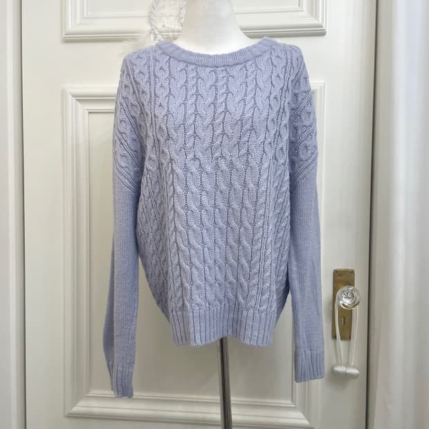 CINEMA CLUB blueberry twist loose sweate