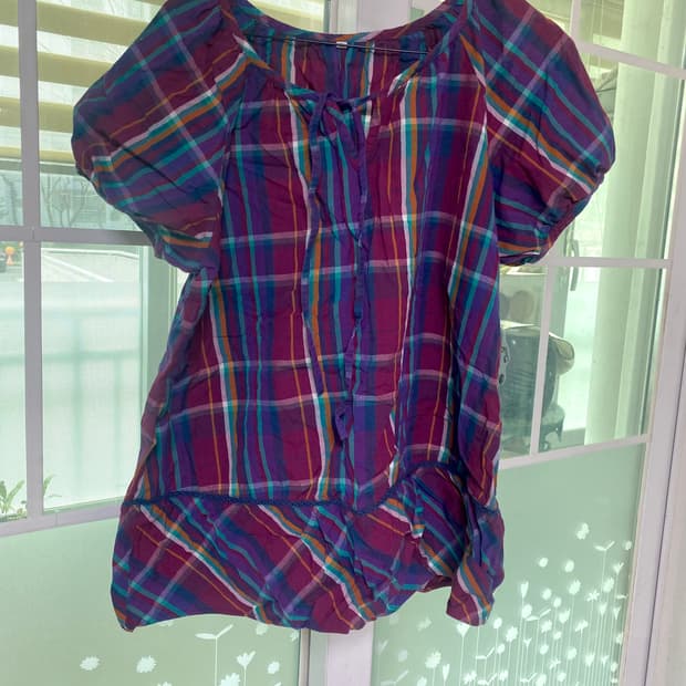 모리걸 체크셔츠