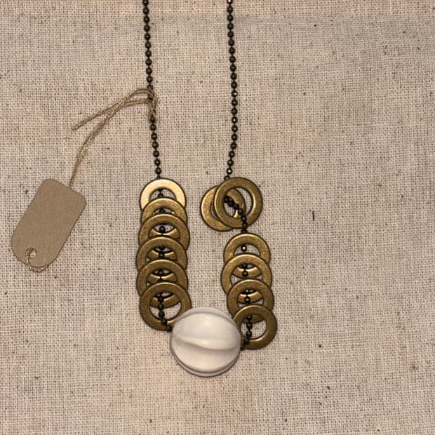 Antique Loops Brass Necklace