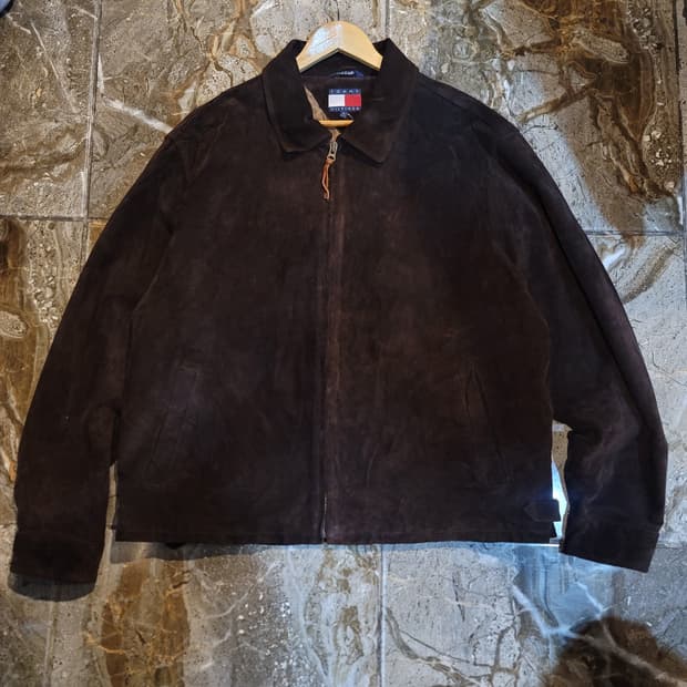 90's~ 타미힐피거 오리지날 스웨이드 자켓 