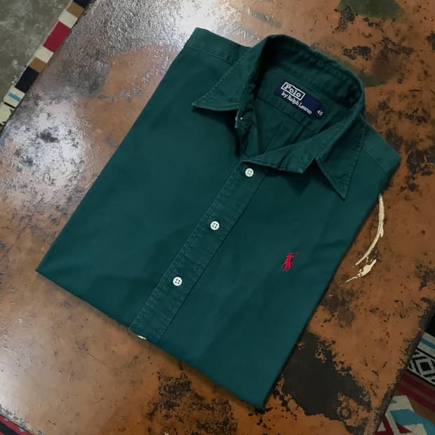 폴로랄프로렌 딥 그린 코튼 셔츠 남방 남성 102 105 여성 루즈핏