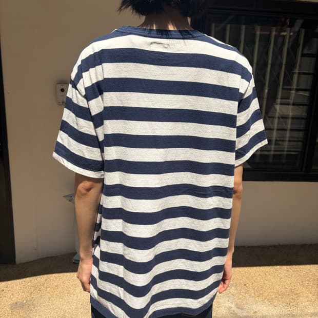 Levi's 네이비 스트라이프 반팔 티셔츠 L