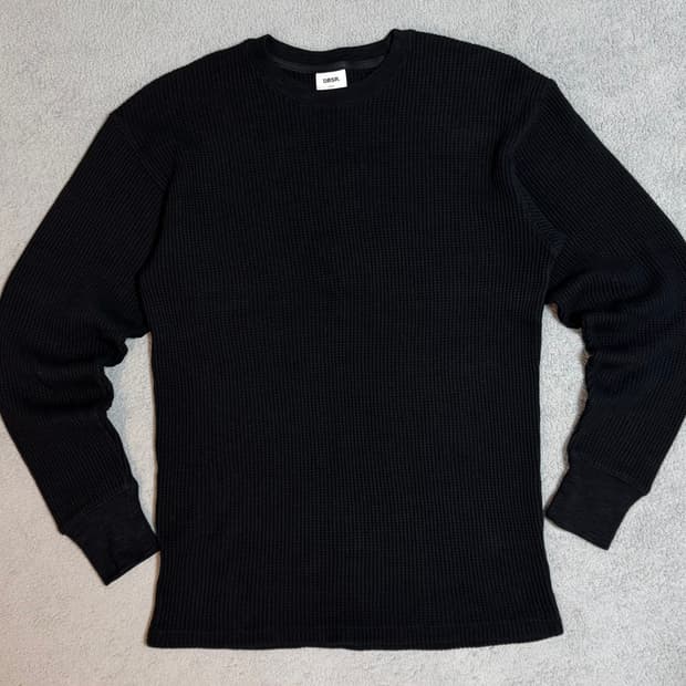 덤브스트럭 DBSR. 헤비 와플 롱슬리브 (블랙) 라지 L