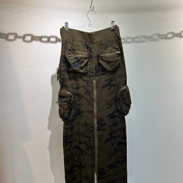 카모 Y2K 지퍼슬릿 스커트