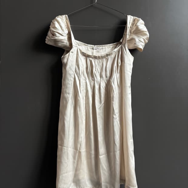 miu miu silk mini dress