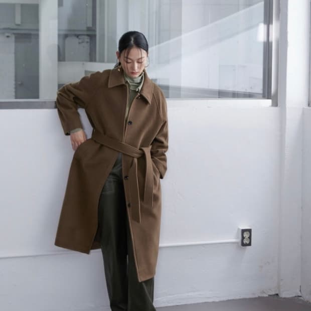 인사일런스 우먼 캐시미어 블렌드 로브 코트 S