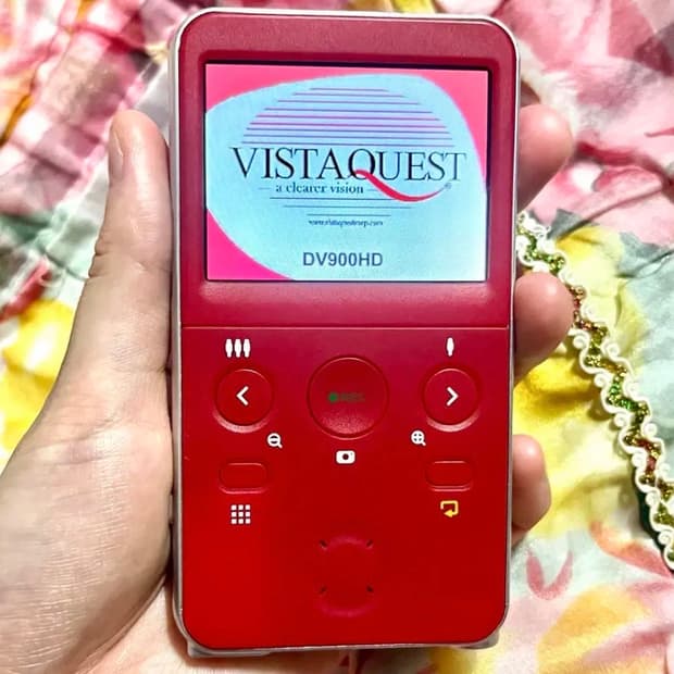 비스타 퀘스트 dvr900 캠코더 레드