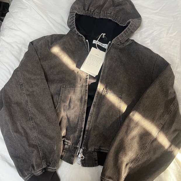 아워레가시 BANK 뱅크 후드 자켓 코티드 블랙 48 