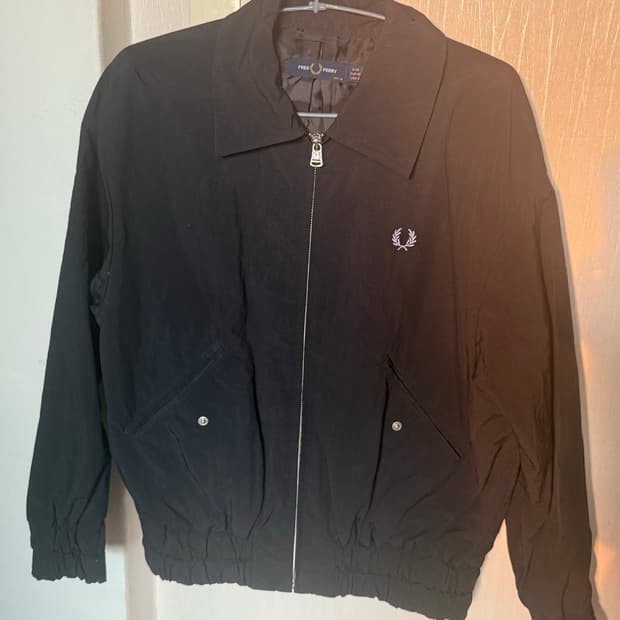 프레드페리 블랙 나일론 자켓