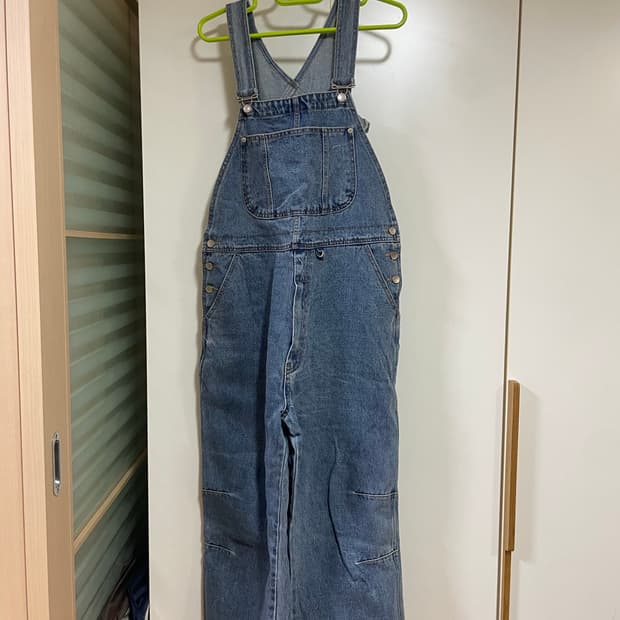 노컨텐츠 데님 오버롤 팬츠