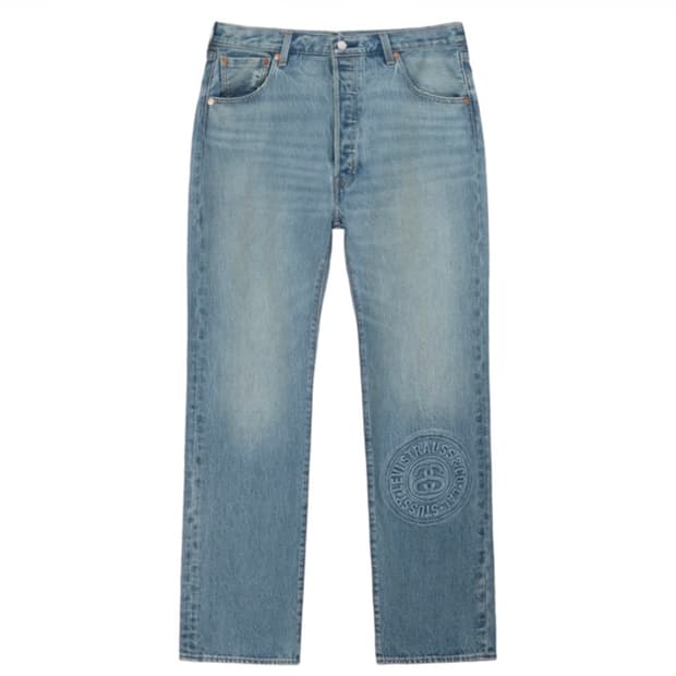 [28] 스투시 x 리바이스 엠보스드 501 진 인디고