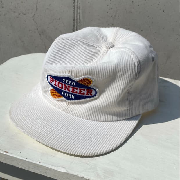 80s Piomeer seed corn 코듀로이 6패널 캡