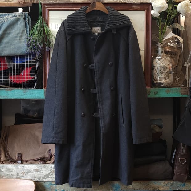 90s 아르마니 밀리터리 오버코트 빈티지 헤비울 코트 52