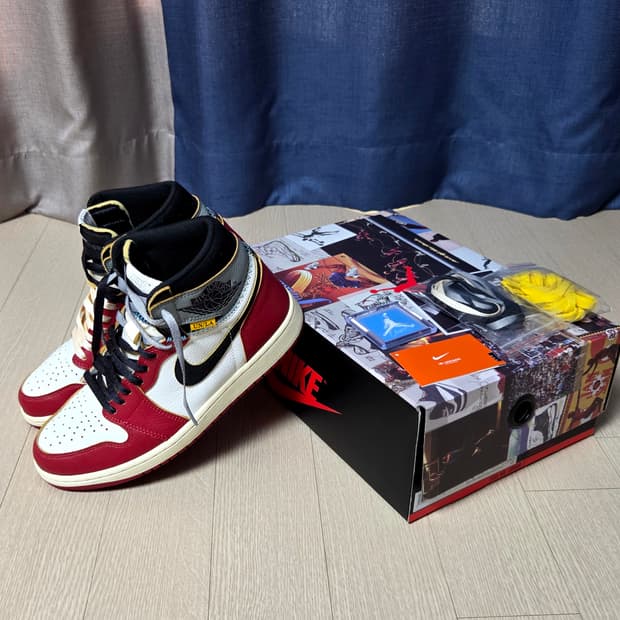 [나코탭] 조던1 하이 유니온 OG 시카고 쉐도우 270 size