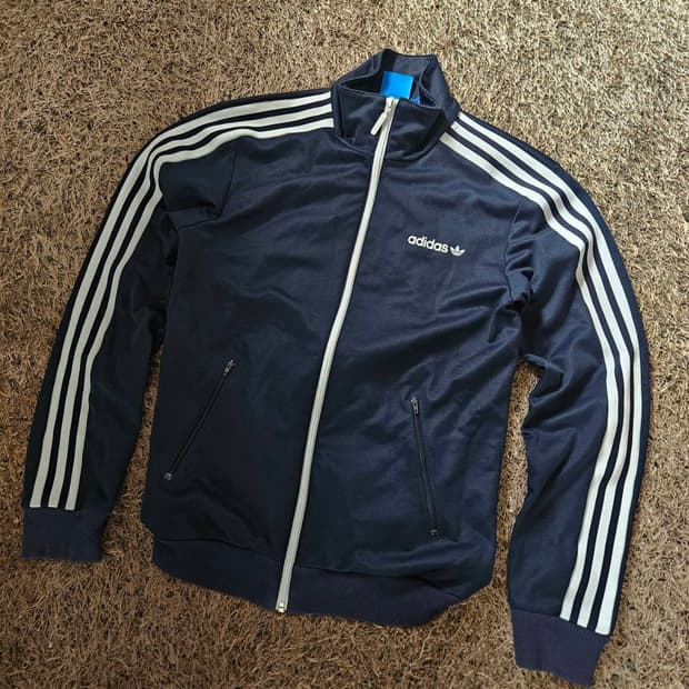 아디다스(Adidas) 베켄바우어 네이비 3선 트랙탑 저지