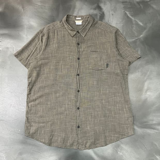  컬럼비아 체크 하프 셔츠 y16332