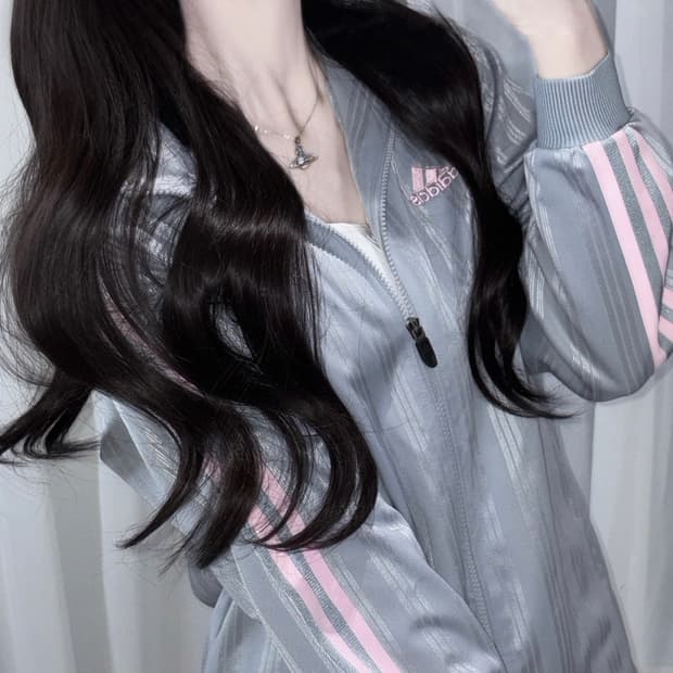 🐰아디다스 그레이 러블리분홍 트랙탑 져지🪽💗