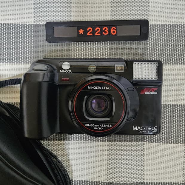 미놀타 맥-텔레 데이터백 필름카메라 파우치포함
