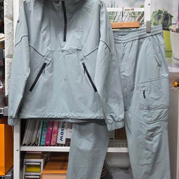 블랙야크 남성 아노락 바람막이 95 밴딩 조거팬츠 상하의세트 MM59