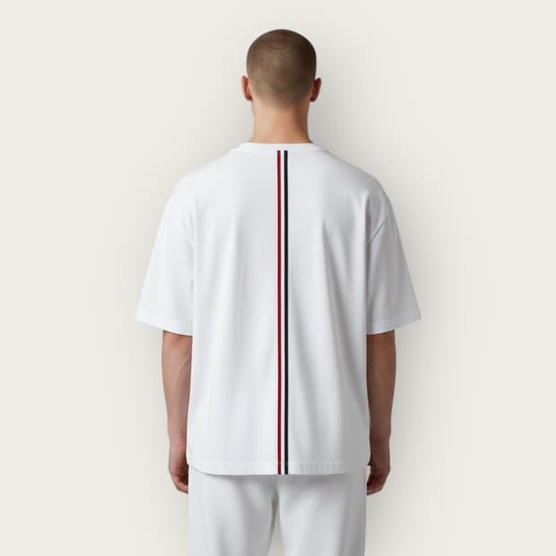 100~105/ 톰브라운 백삼선 코튼 반팔티