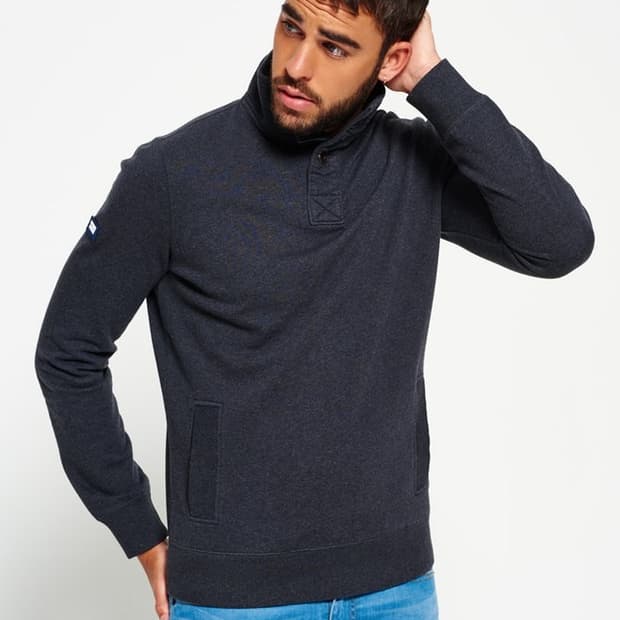 Superdry 슈퍼드라이 기모 반집업 니트 S