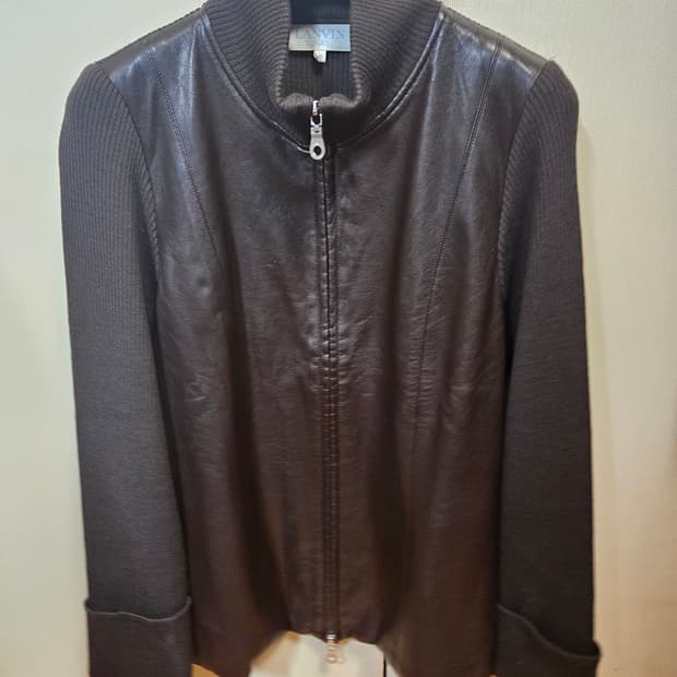 66) 랑방 LANVIN 가죽 니트 자켓