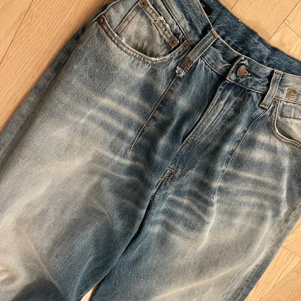 R13 글렌 아티큘레이티드 니 데님 팬츠