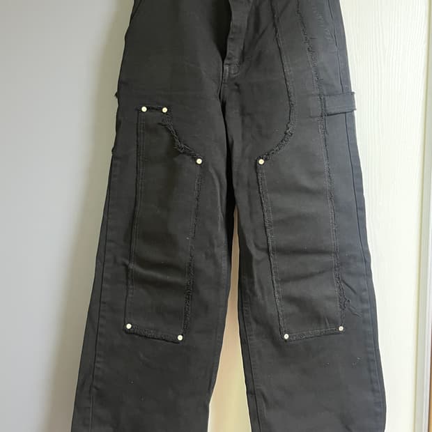 sia 블랙 카고 바지 M