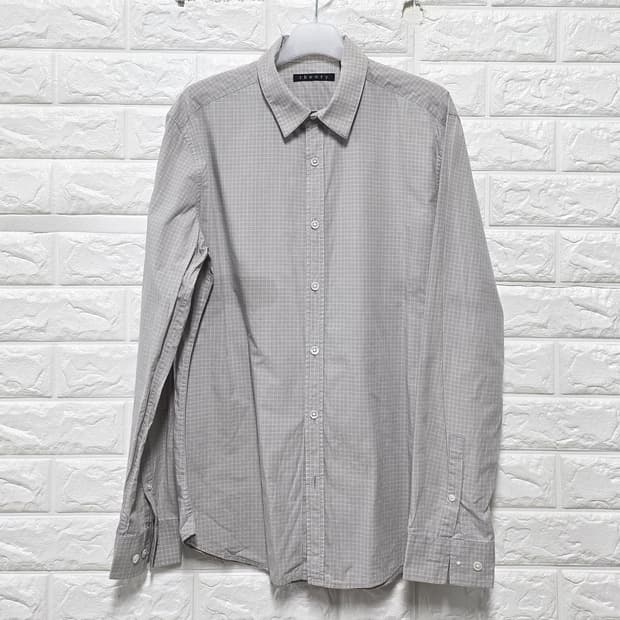 띠어리 남성 셔츠 그레이 체크 M