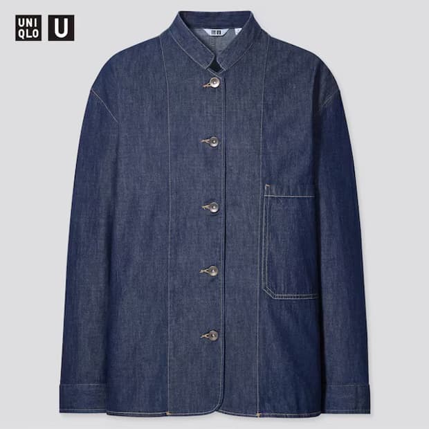 (남여) 유니클로 U 르메르 데님 커버올 자켓 XL