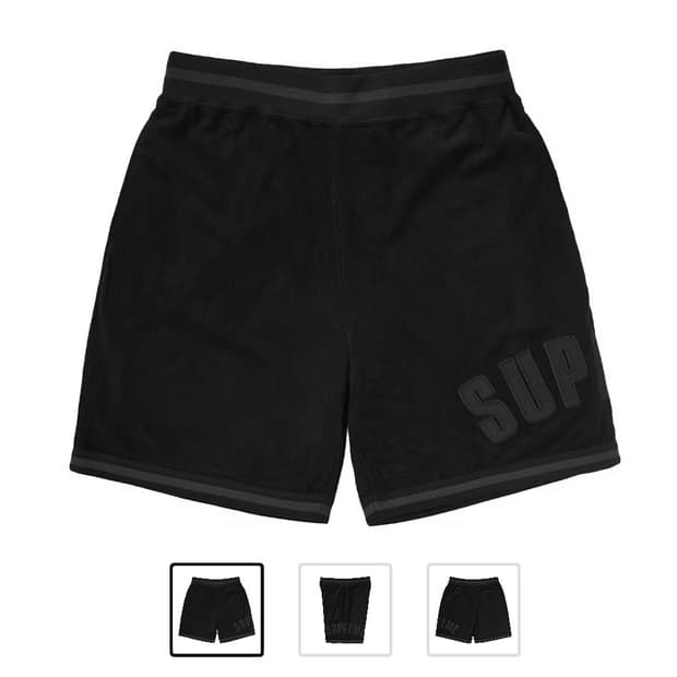 Supreme Ultrasuede Mesh Short Black