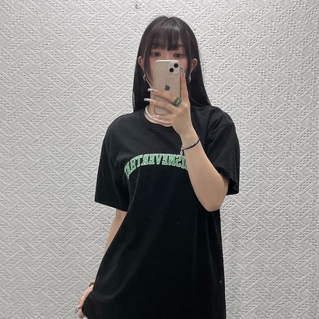 디스이즈네버댓 빈티지 스트릿 펑크 키치로고 반팔티 M C12751