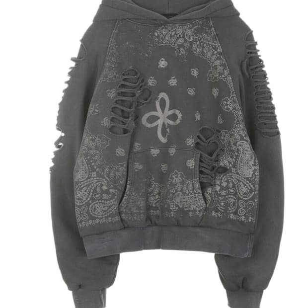 써저리 페이즐리 디스트로이드 후드티 S