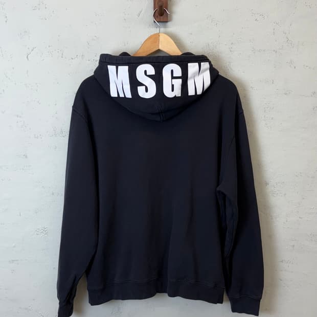 MSGM 엠에스지엠 베이직 로고 후디 블랙