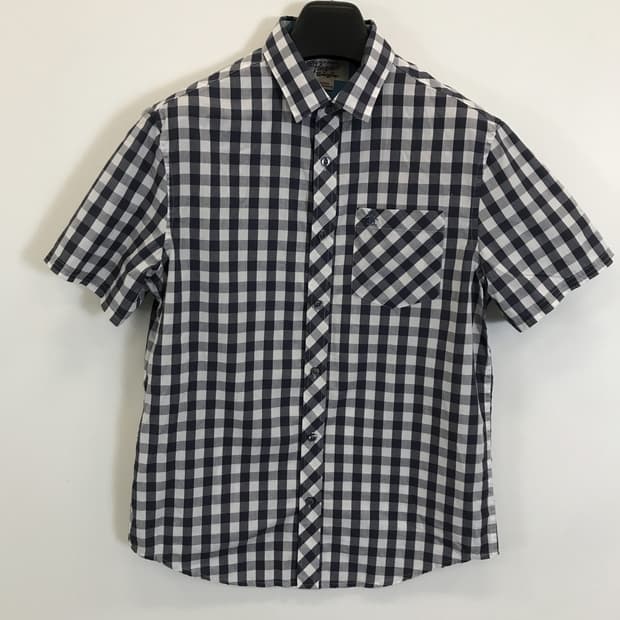 먼싱웨어 펭귄 반팔체크셔츠 [해외M]