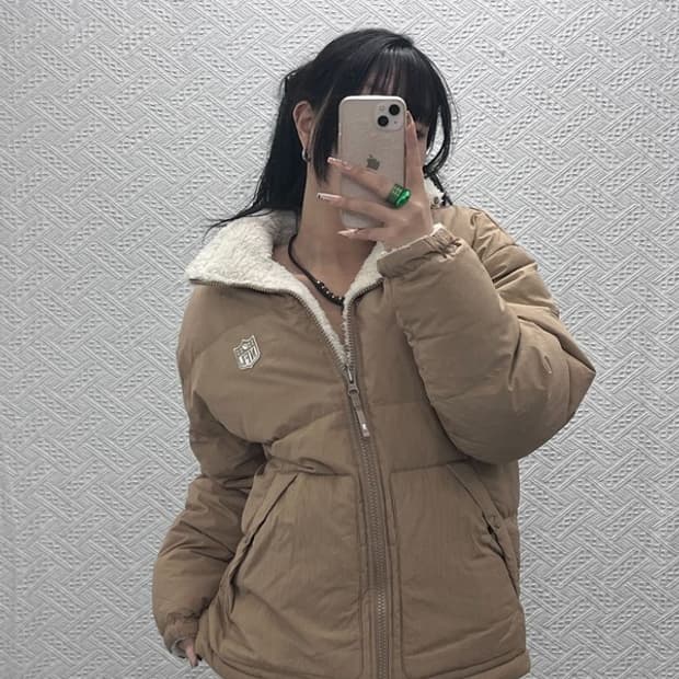 NFL 파일론 유니크 캐주얼 폭닥 리버시블 후리스 패딩 M C08297